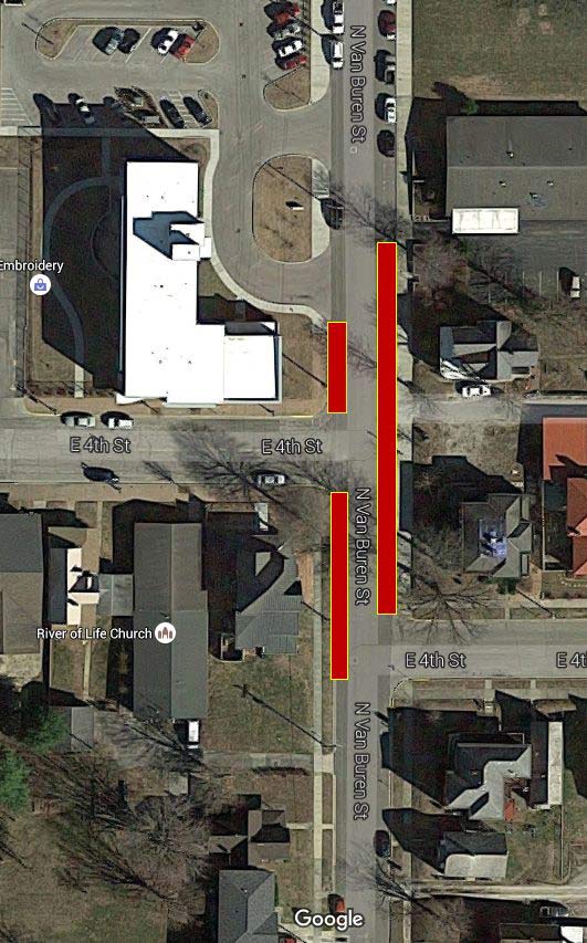 Van Buren parking restricted as Huntingburg prepares for water line