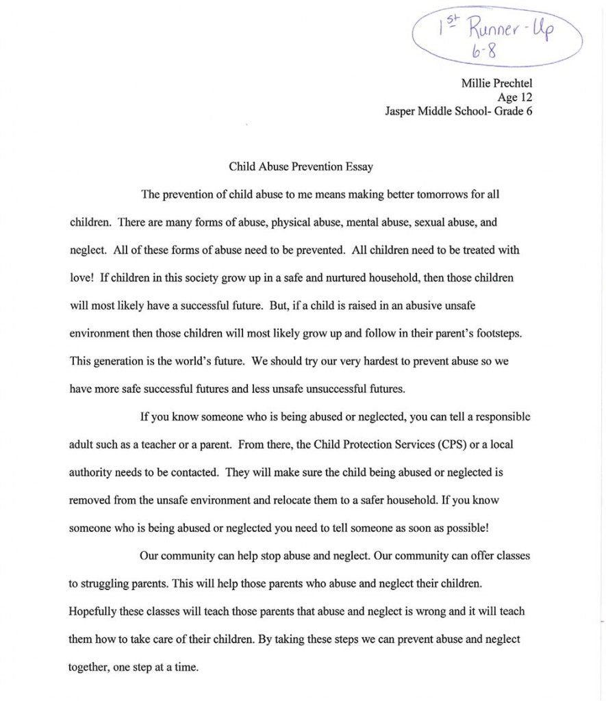 prevention of child abuse essay