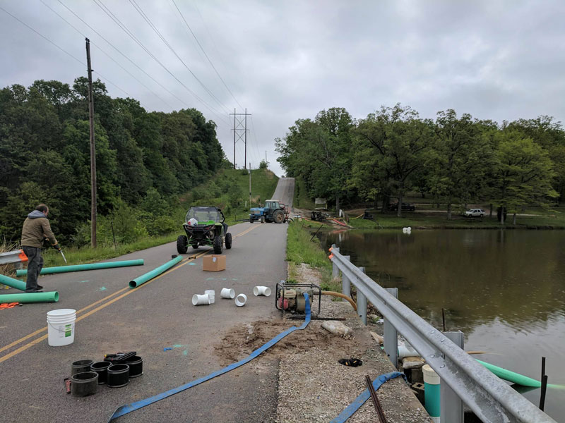 Huntingburg Conservation Club in danger of losing lake from flooding