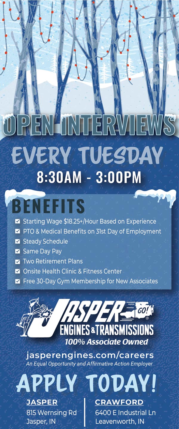 Jasper Engines & Transmissions offering Open Interviews Every Tuesday