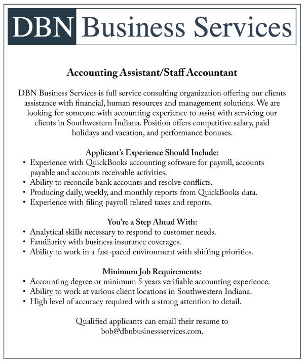 DBN Business Services seeking Accounting Assistant/Staff Accountant