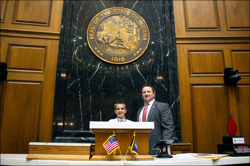 Lindauer local student page to the Statehouse Dubois County