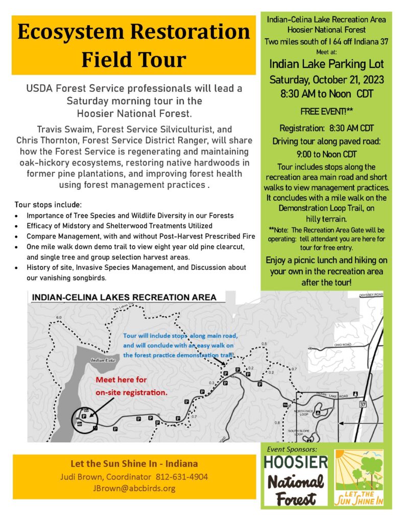 Forestry field tour set for Hoosier National Forest on October 21
